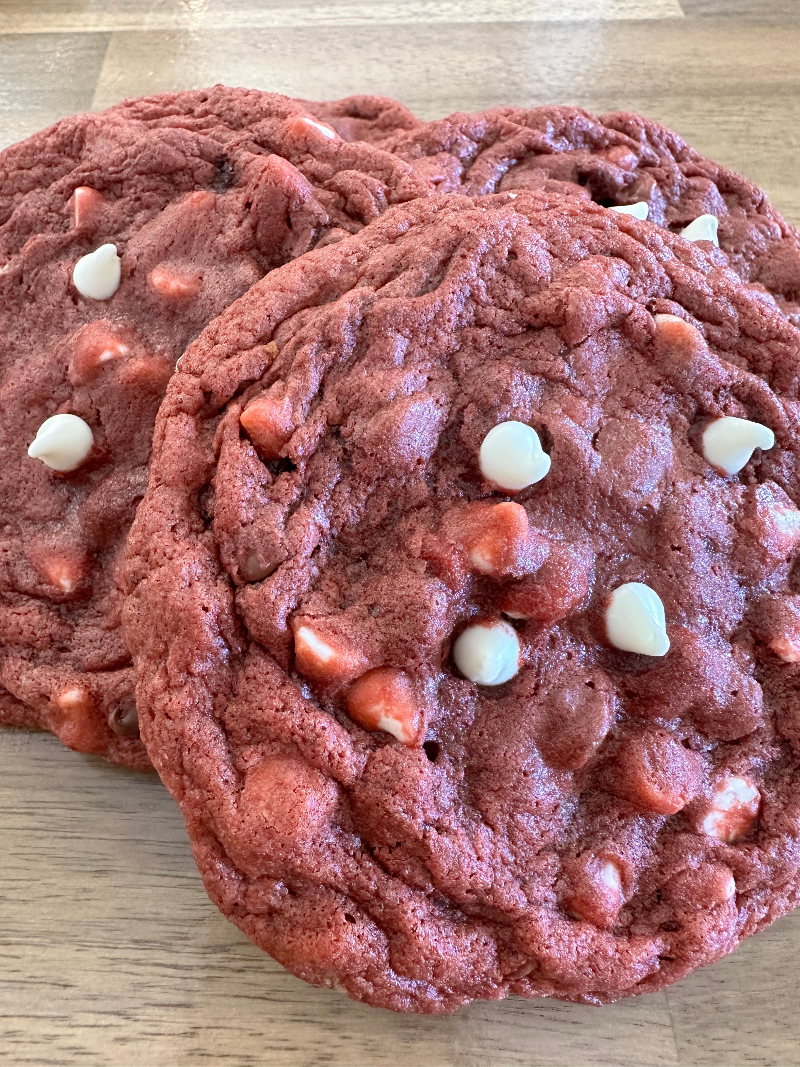 Giant “Red Velvet" Cookies